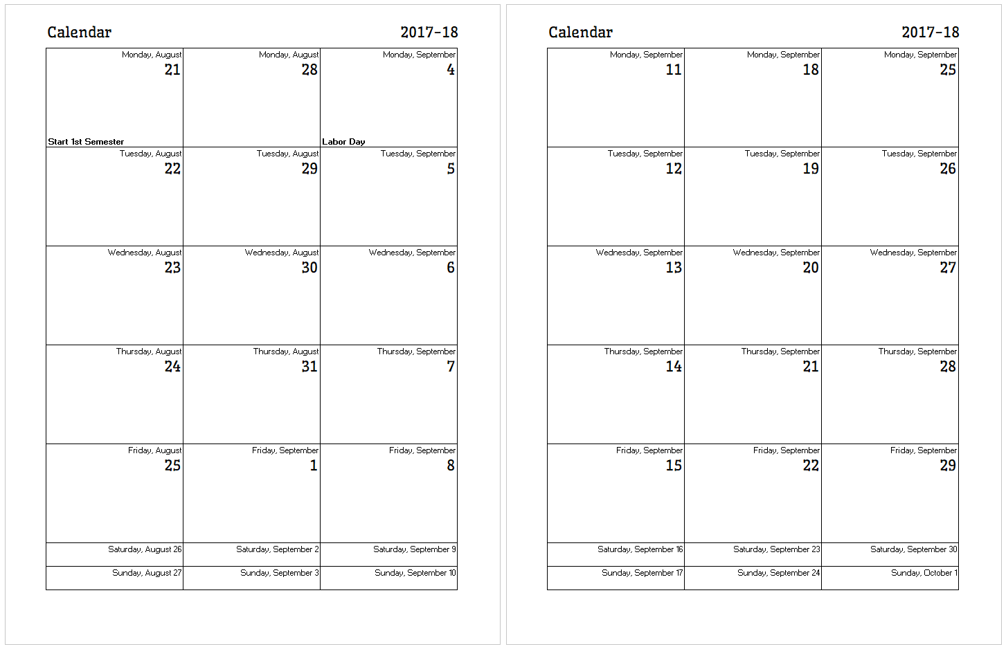 Planner Calendar 17 18 The Prime Factorisation Of Me